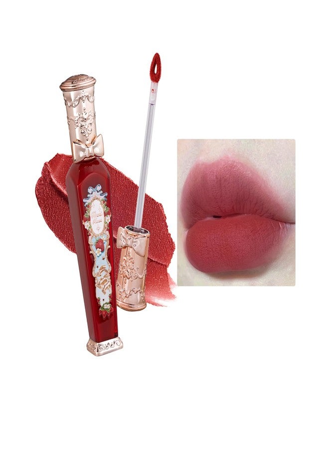 Flower Knows Strawberry Rococo Cloud Lip Cream,Long Lasting Burgundy Matte Lipstick,Hydrating Lip Stain,Transfer & Smudge Proof Velvet Liquid Lipstick for Girls&Women,0.12 Fl Oz(S08 Velvet Redwood) - Image 1